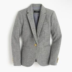 J. Crew Campbell 100% Wool Light Grey Blazer Size 4